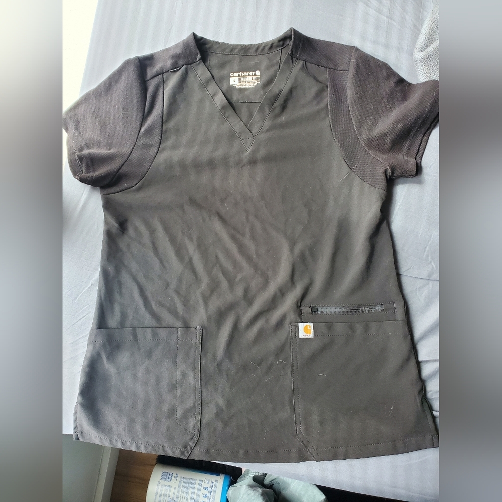 Carhartt Women's Black Scrub Shirt
